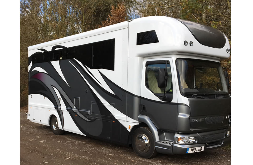 White Horsebox with black and grey detail